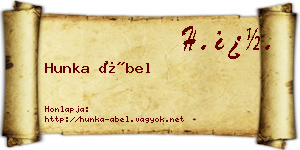 Hunka Ábel névjegykártya