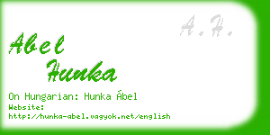 abel hunka business card