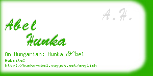 abel hunka business card